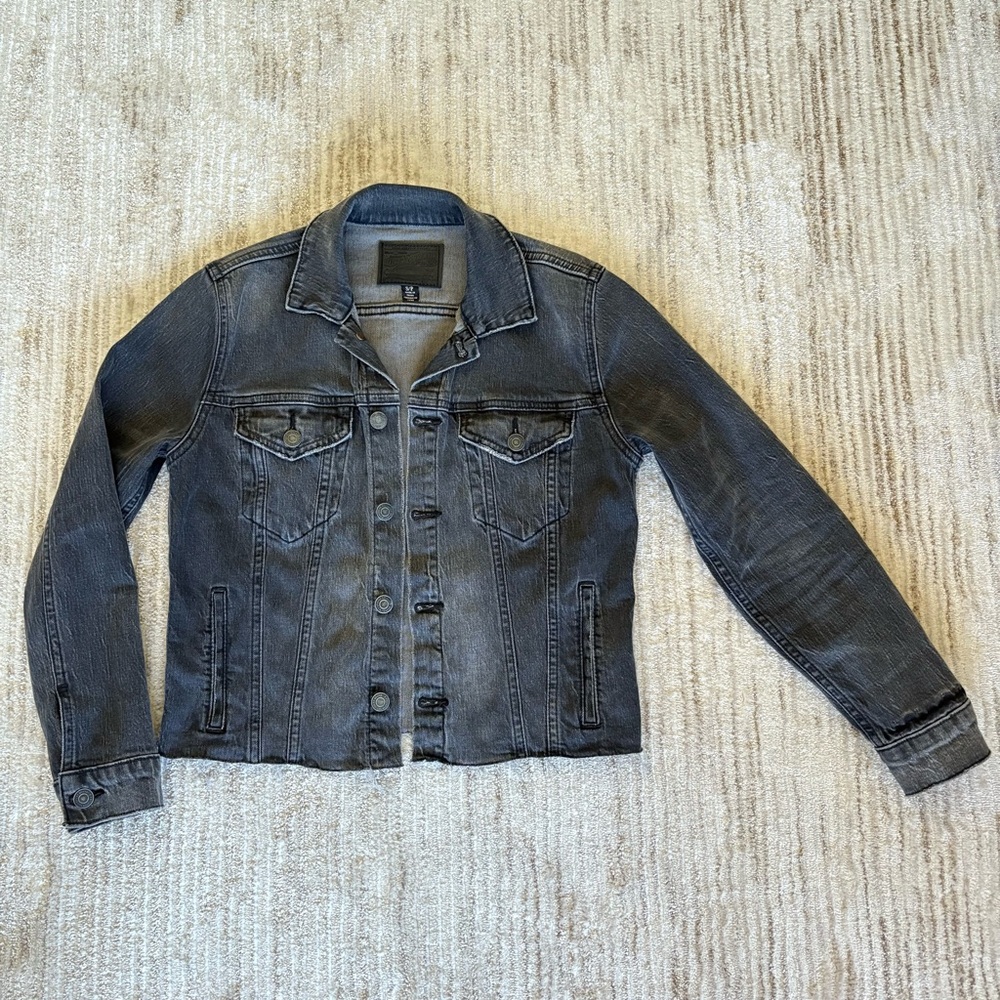 Lucky Brand Tomboy Trucker Jacket - black, size s